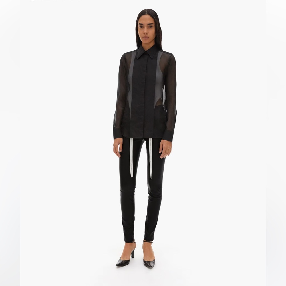 Helmet Lang Leather Black Leggings - size 0-2